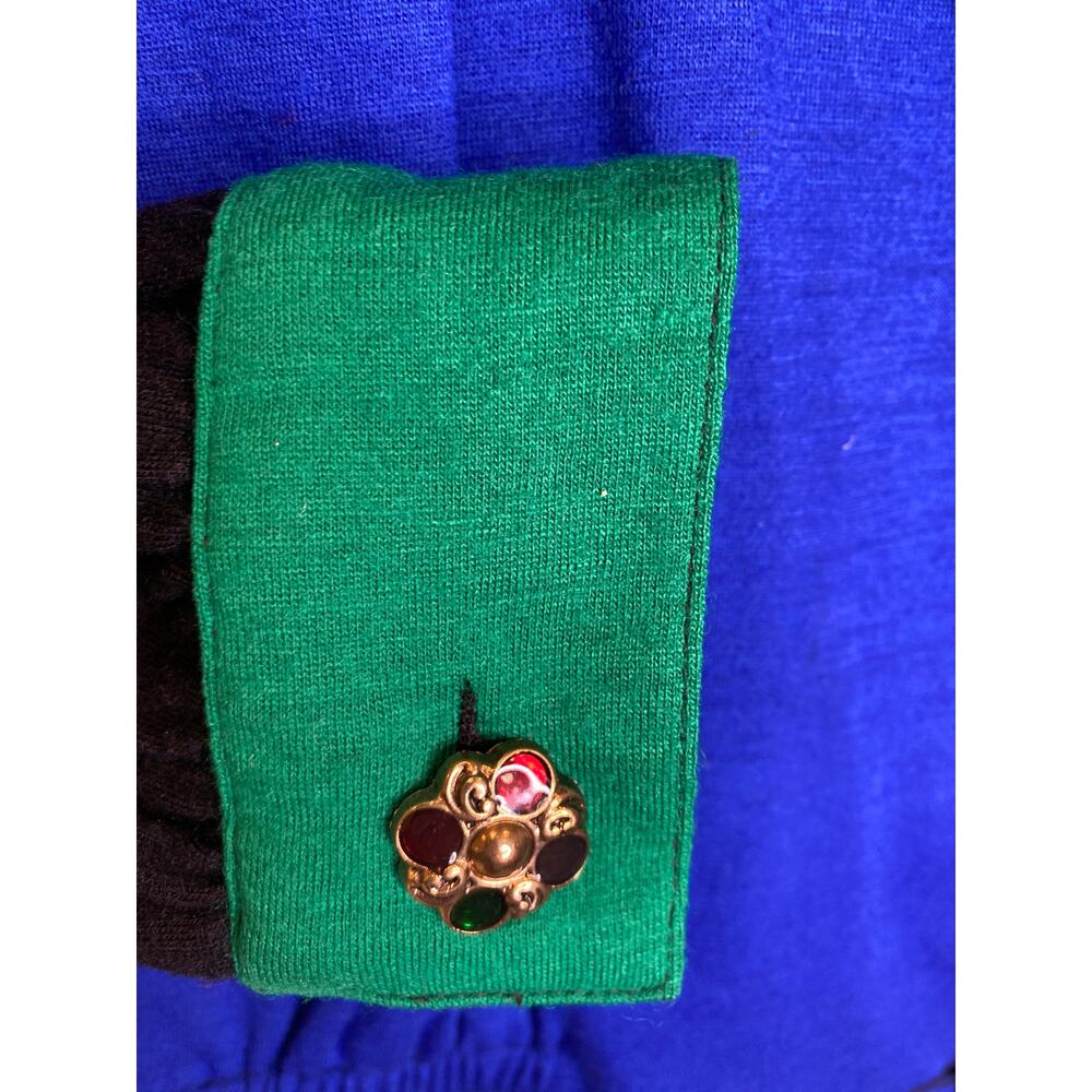 Carole Little Colorblock Lightweight Merino Wool Blazer Jeweled Buttons NWT Sz 4 - Picture 4 of 15